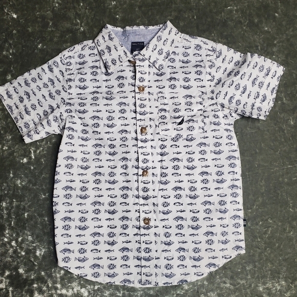 Nautica Kids Fish Print Top - Picture 1 of 4